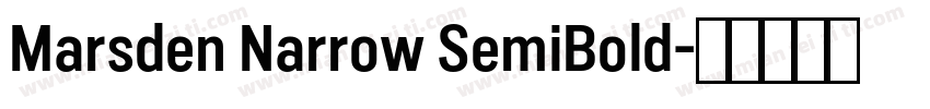 Marsden Narrow SemiBold字体转换
